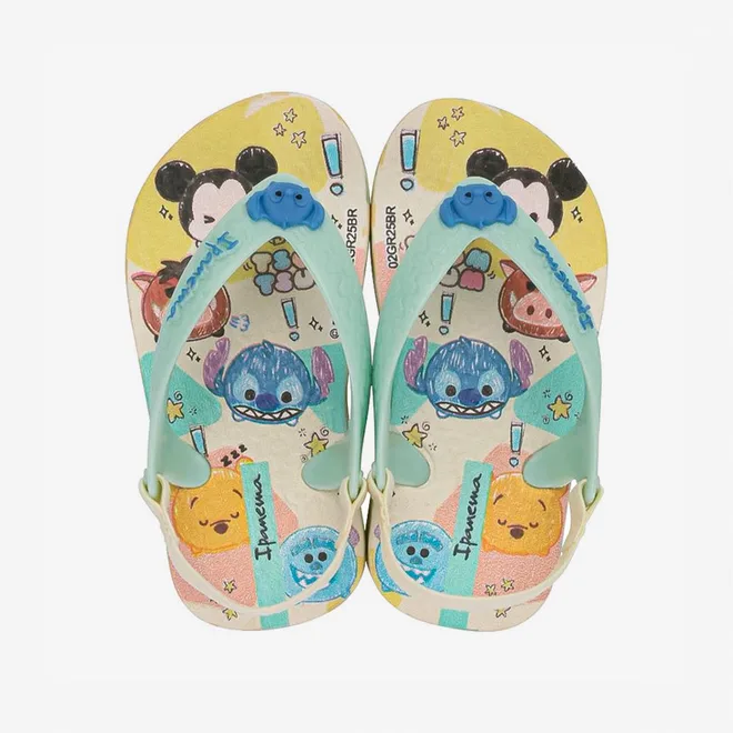 Chinelo Infantil Ipanema Disney Joy Baby Elástico Verde