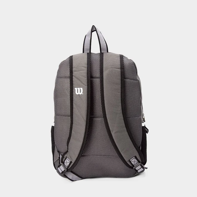 Mochila Wilson Logo Bordado & Bolso Frontal Cinza