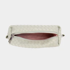 Bolsa Transversal Penélope Pequena Tressê Detalhe Alça Nó Verde