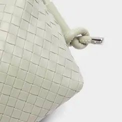 Bolsa Transversal Penélope Pequena Tressê Detalhe Alça Nó Verde