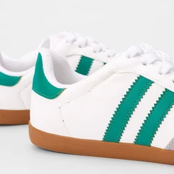 Tênis Penélope Casual Feminino Detalhe Recorte Nobuck Verde & Branco