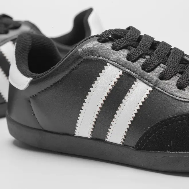 Tênis Penélope Casual Feminino Detalhe Recorte Nobuck Preto