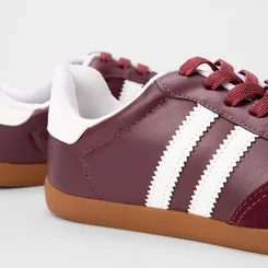 Tênis Penélope Casual Feminino Detalhe Recorte Nobuck Vinho
