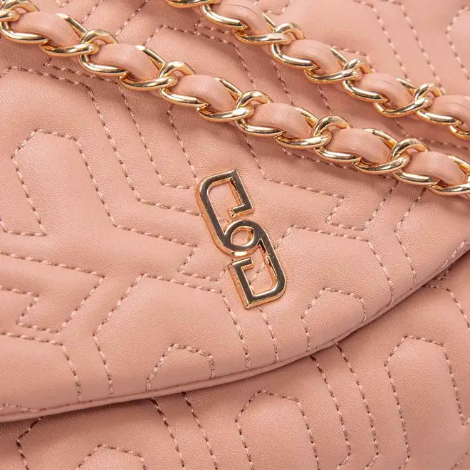 Bolsa Envelope Pequena Gabriela Monograma Rosa