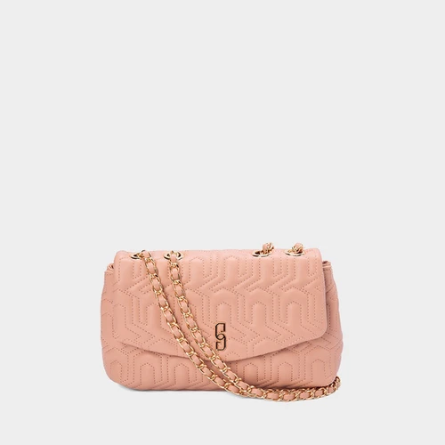 Bolsa Envelope Pequena Gabriela Monograma Rosa