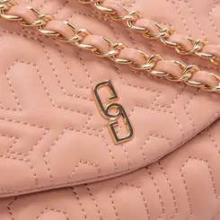 Bolsa Envelope Pequena Gabriela Monograma Rosa