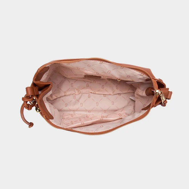 Bolsa Soft Gabriela Detalhes Esferas Caramelo