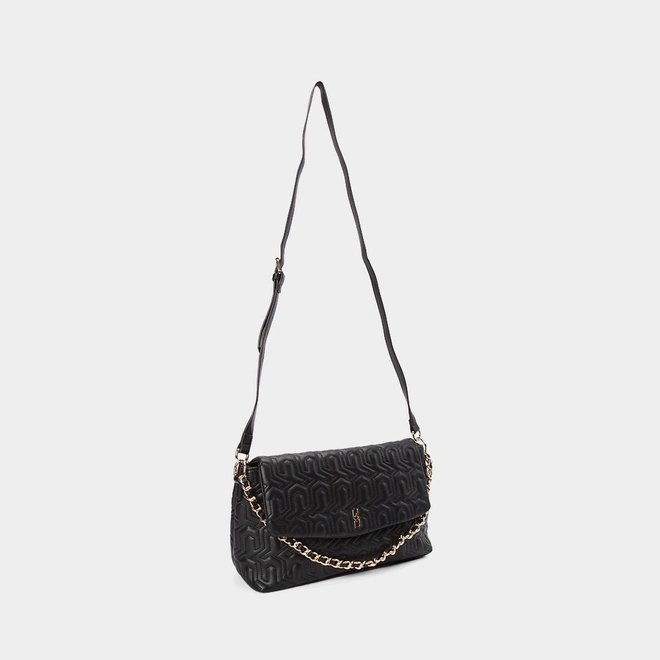 Bolsa Envelope Média Gabriela Monograma Preto