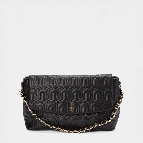 Bolsa Envelope Média Gabriela Monograma Preto