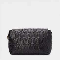 Bolsa Envelope Média Gabriela Monograma Preto