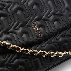 Bolsa Envelope Média Gabriela Monograma Preto