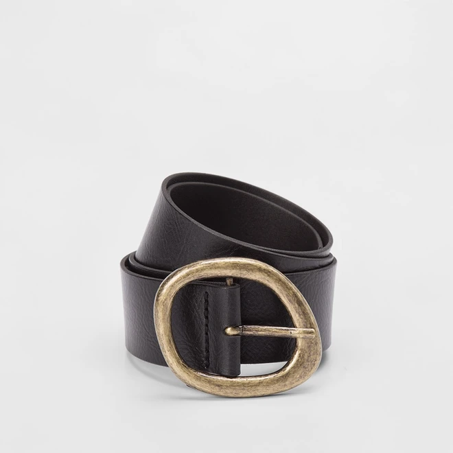 Cinto Feminino Gabriela Fivela Estilizada Preto