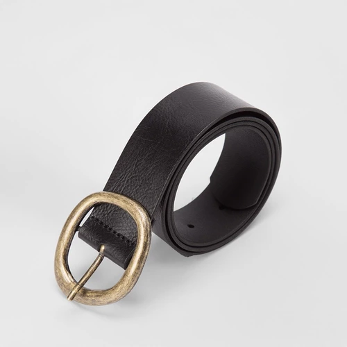 Cinto Feminino Gabriela Fivela Estilizada Preto
