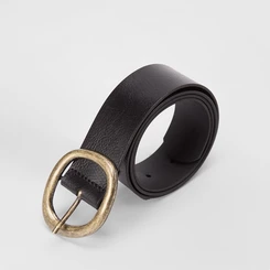 Cinto Feminino Gabriela Fivela Estilizada Preto