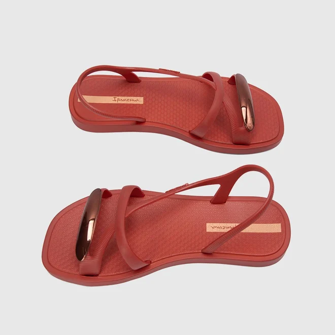Sandália Rasteira Ipanema Go Chic Vermelho