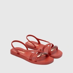 Sandália Rasteira Ipanema Go Chic Vermelho