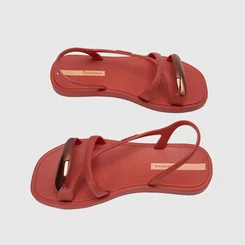 Sandália Rasteira Ipanema Go Chic Vermelho