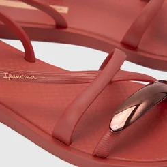 Sandália Rasteira Ipanema Go Chic Vermelho