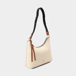 Bolsa Gabriela Tiracolo Alça Trançada Off White