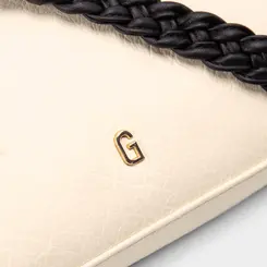 Bolsa Gabriela Tiracolo Alça Trançada Off White