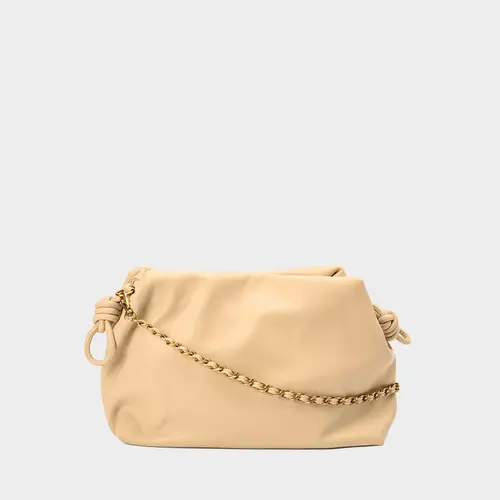 Bolsa Gabriela Clutch Soft Corrente Bege