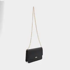 Bolsa Transversal Penélope Pequena Alça Corrente Preto
