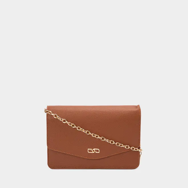 Bolsa Envelope Corrente Gabriela Essencial Marrom