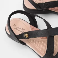 Sandália Modare Flatform Tira Cruzada Preto