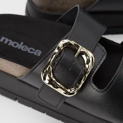 Tamanco Moleca Plataforma Fivela Estilizada Preto