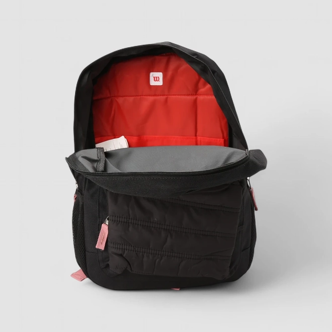 Mochila Wilson Esportiva Bolso Frontal Acolchoado Detalhe Rosa & Preto