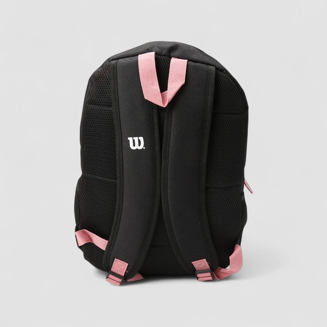 Mochila Wilson Esportiva Bolso Frontal Acolchoado Detalhe Rosa & Preto