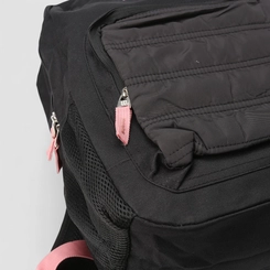 Mochila Wilson Esportiva Bolso Frontal Acolchoado Detalhe Rosa & Preto
