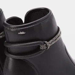 Ankle Boot Dakota Salto Bloco Tira Dulpa Strass Preto