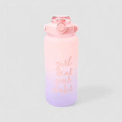 Garrafa Squeeze Stz Girl Drink Your Water 2L Rosa & Roxo