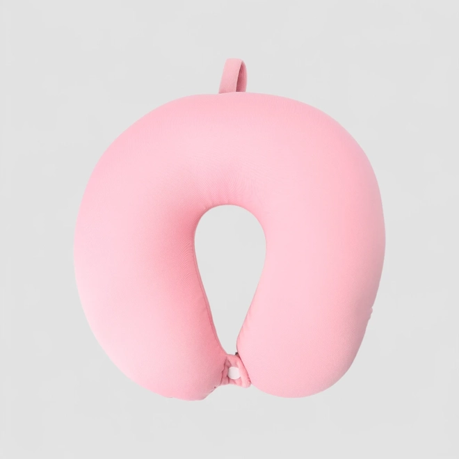Almofada de Pescoço STZ Com Botão Rosa