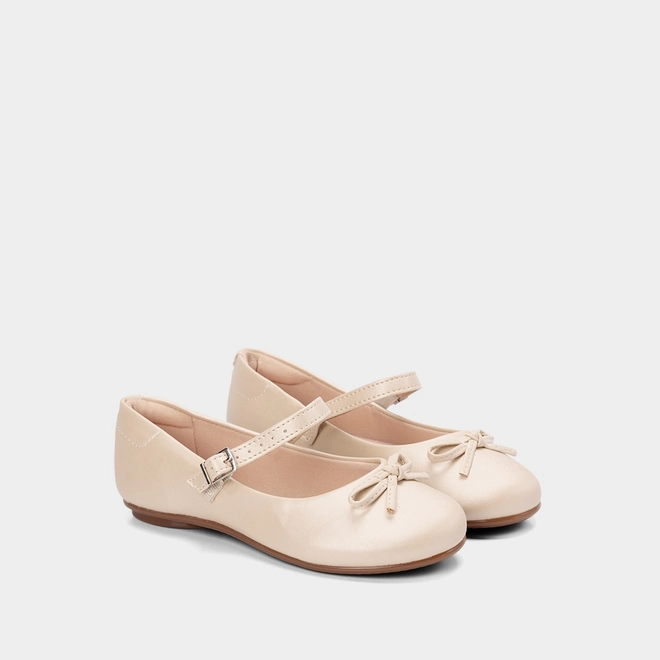 Sapatilha Boneca Infantil Molekinha Laço Off White