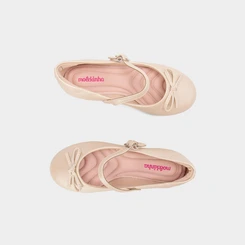 Sapatilha Boneca Infantil Molekinha Laço Off White