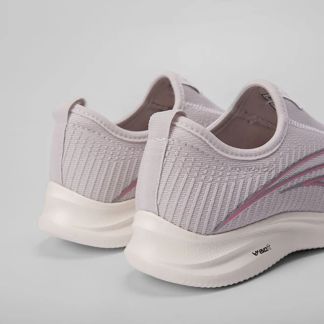 Tênis Esportivo Feminino Kolosh Knit Rosa & Cinza