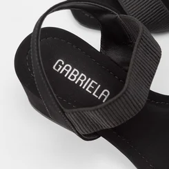 Sandália Gabriela Tira Dupla Elástico Preto