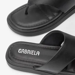 Tamanco Feminino Gabriela Tira Larga Preto