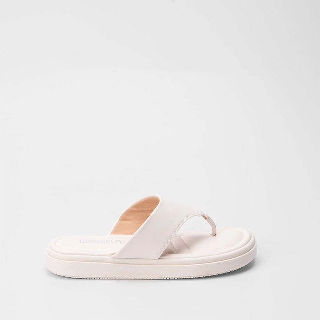 Tamanco Feminino Gabriela Tira Larga Off White
