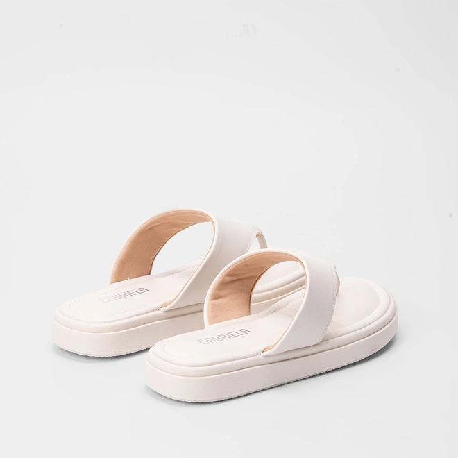 Tamanco Feminino Gabriela Tira Larga Off White