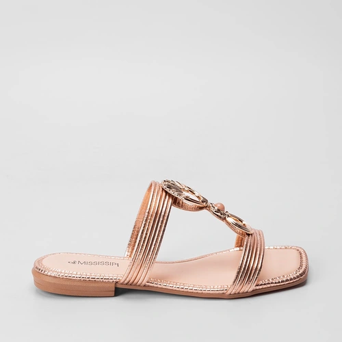 Rasteira Mississipi Enfeite Rose Gold