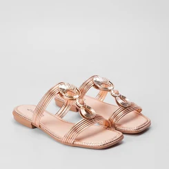 Rasteira Mississipi Enfeite Rose Gold