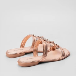 Rasteira Mississipi Enfeite Rose Gold