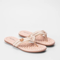 Rasteira Modare Tiras de Dedo Tressê Off White