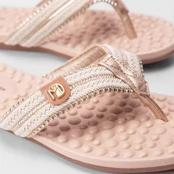 Rasteira Modare Tiras de Dedo Tressê Off White