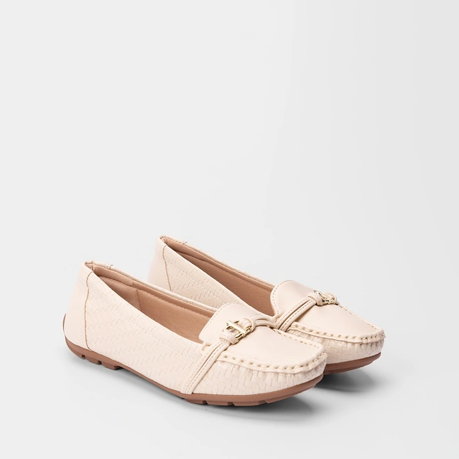 Mocassim Modare Ultraconforto Textura Tressê Off White