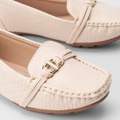 Mocassim Modare Ultraconforto Textura Tressê Off White