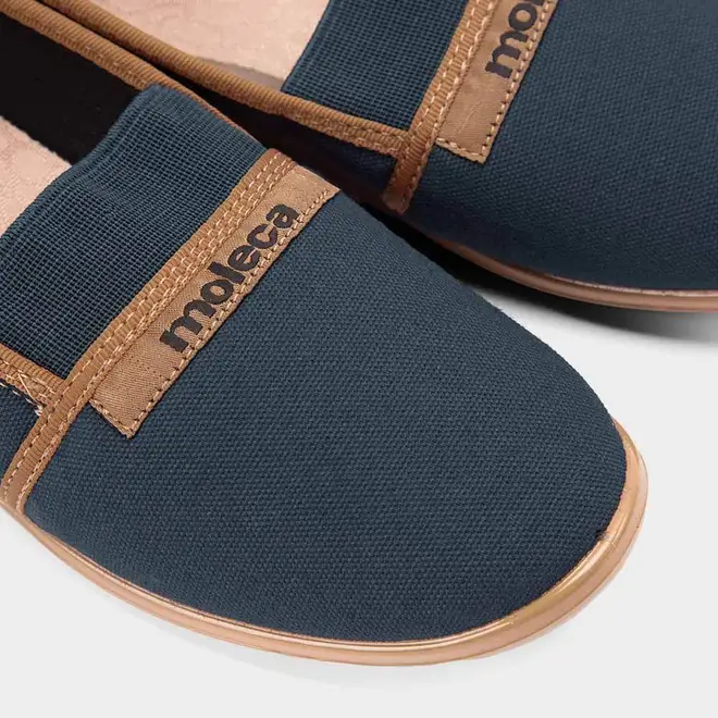 Sapatilha Feminina Moleca Detalhe Elástico Marinho